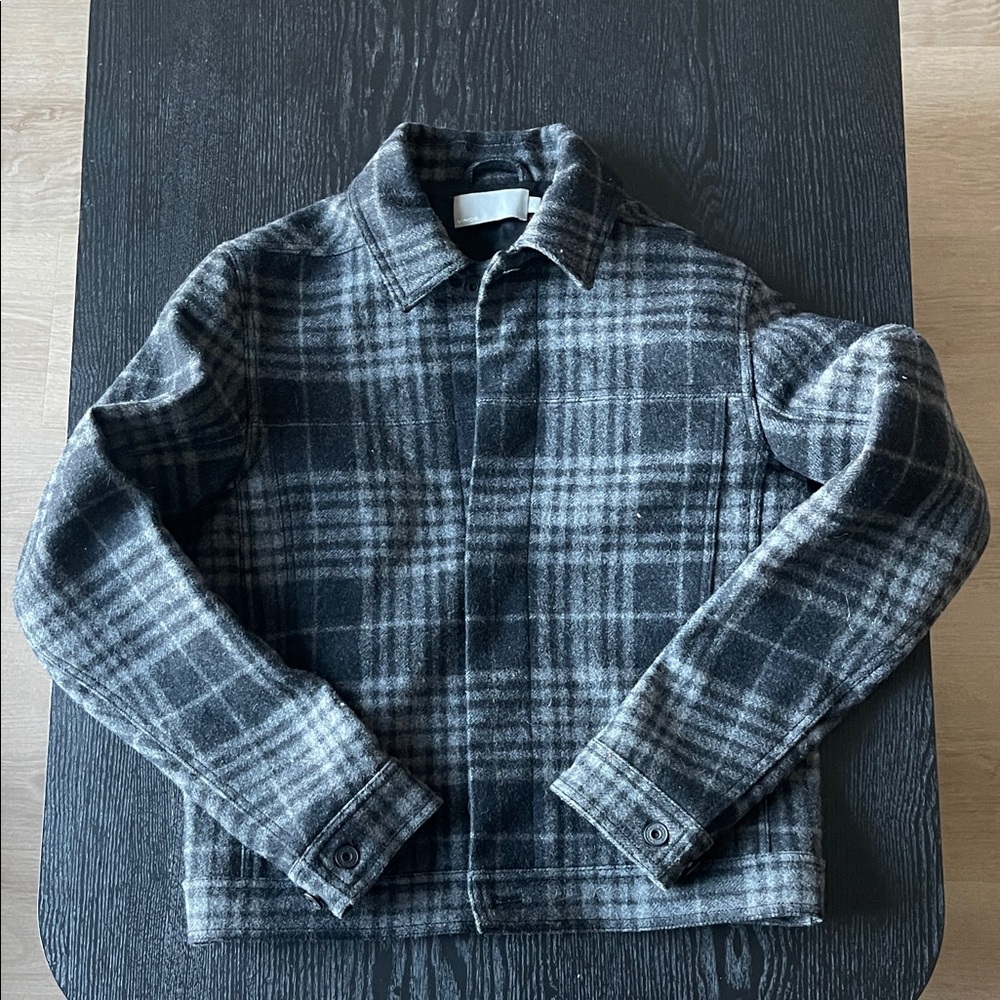 Vince Charcoal and Black Wool Jacket